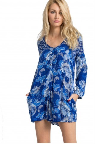 Salopeta scurta cu imprimeu floral