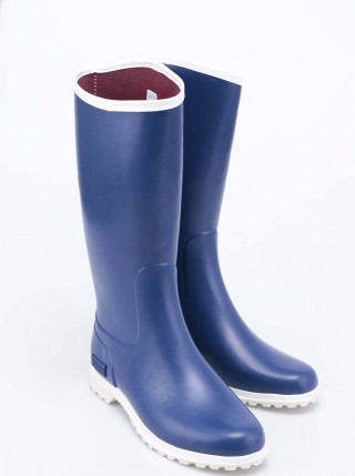 Cizme din cauciuc albastru cu alb Novesta Ida