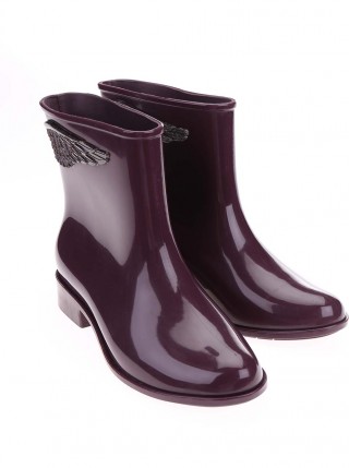 Cizme din cauciuc visinii cu aripi Mel Goji Berry II