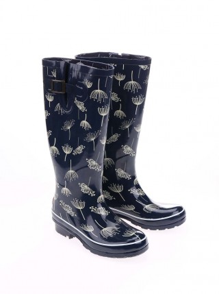 Cizme de cauciuc lungi, bleumarin cu papadii Welly Brakeburn