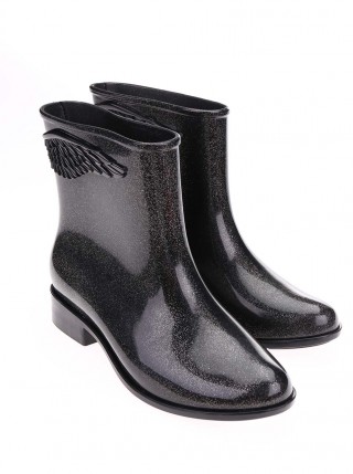 Ghete de cauciuc Argintii/Negre cu aripi Mel Goji Berry II