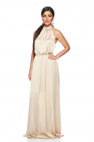 Rochie lunga eleganta bej