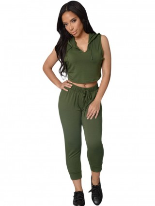 Trening verde cu gluga