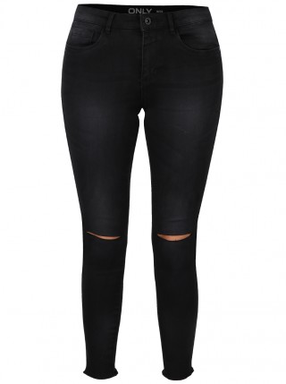 Blugi negri cu taieturi ONLY