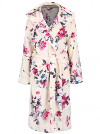 Halat de baie cu imprimeu floral