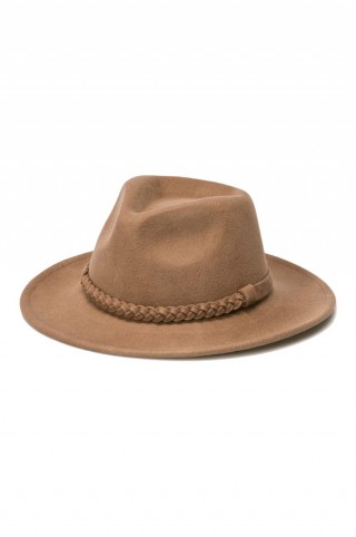 Palarie crem din lana