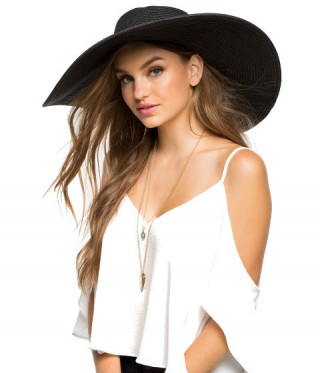 Palarie eleganta neagra Cheap&Chic