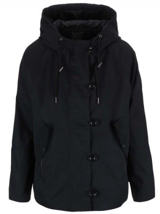 Geaca de iarna neagra cu guler inalt