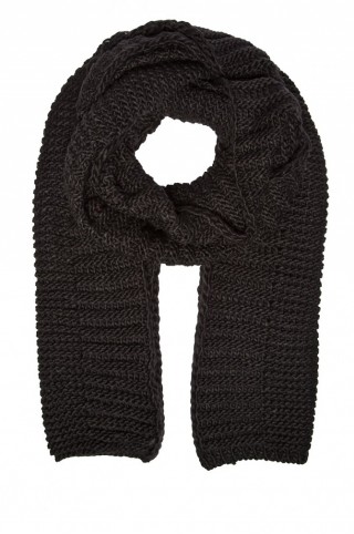 Fular negru tricotat