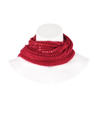 Fular rosu tricotat