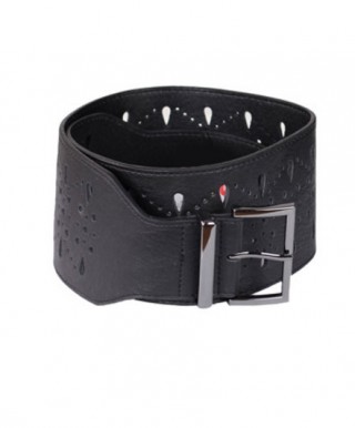 Curea neagra, lata, cu perforaje decorative si catarama