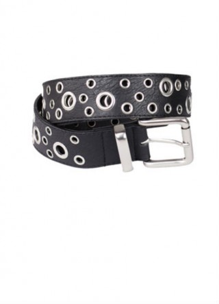 Curea neagra cu aplicatii metalice si catarama