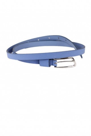 Curea albastra cu catarama metalica pentru inchidere