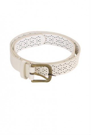 Curea alba cu perforaje decorative