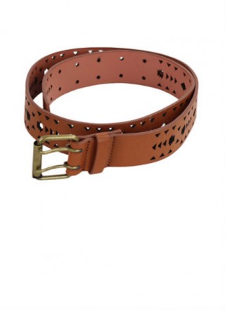 Curea maro cu perforaje decorative