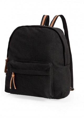Rucsasc negru din bumbac