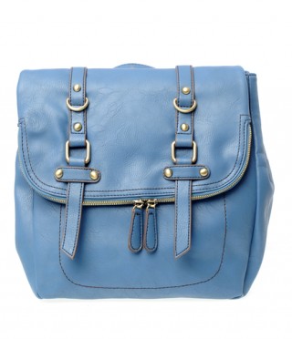 Rucsac albastru cu catarame