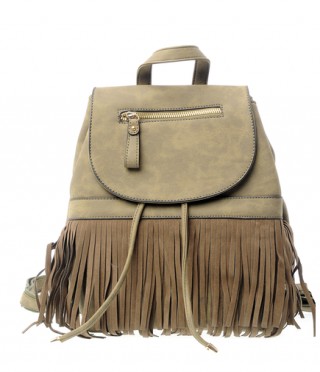 Rucsac cu franjuri kaki