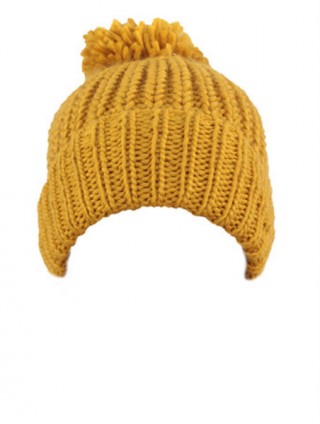 Caciula galben inchis tricotata