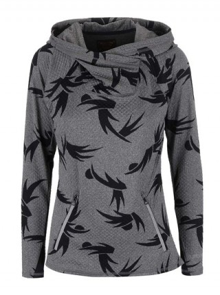 Hanorac gri cu imprimeu si cu gluga Burton Crystal