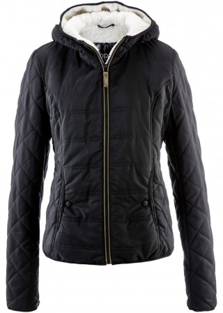 Geaca pufoasa cu gluga