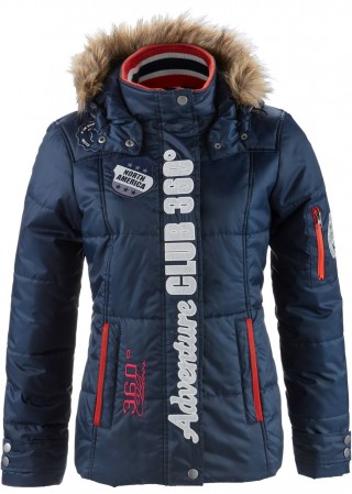 Geaca scurta de iarna cu model decorativ