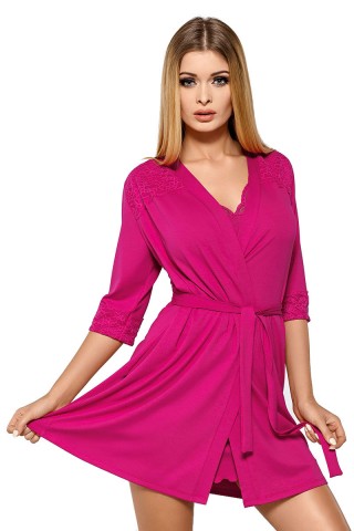 Halat de baie elegant fuchsia