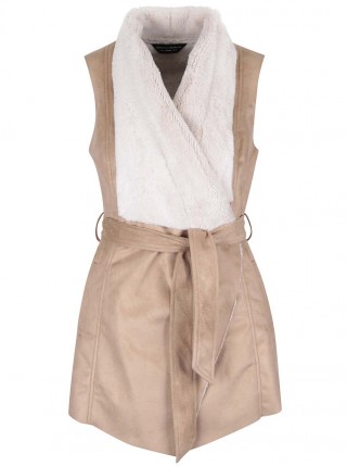 Vesta bej cu blana artificiala Dorothy Perkins