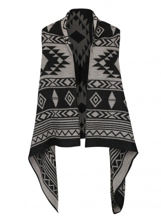 Vesta asimetrica cu model gri cu negru Only