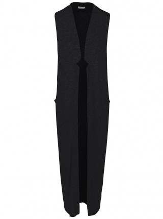 Vesta neagra lunga din jerseu Noisy May Evita