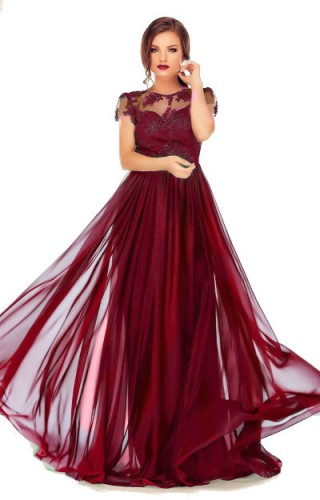 Rochie lunga bordo