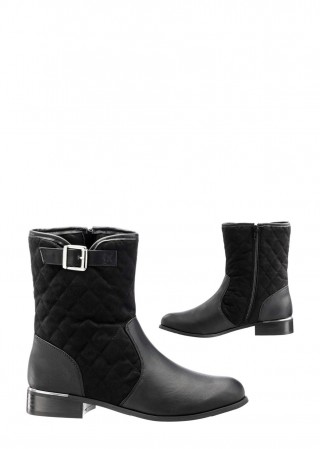 Cizme negre joase cu model