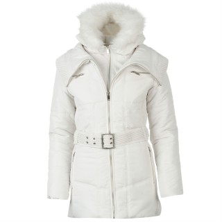 Jacheta alba cu gluga cu blanita-Golddigga