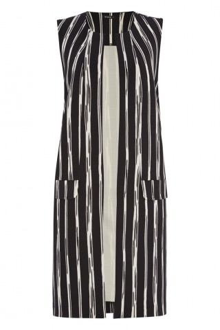 Vesta moderna, lunga, cu dungi bicolore