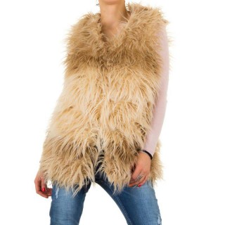 Vesta moderna, de culoare bej, din blanita ecologica