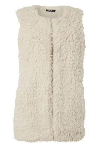 Vesta din blana ecologica de culoare crem