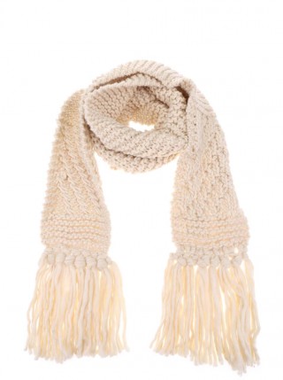Fular din lana cu franjuri