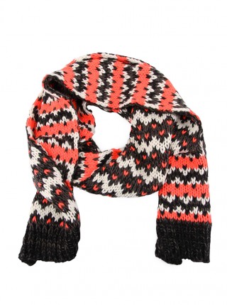 Fular negru cu model