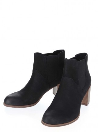Botine negre din piele Vagabond