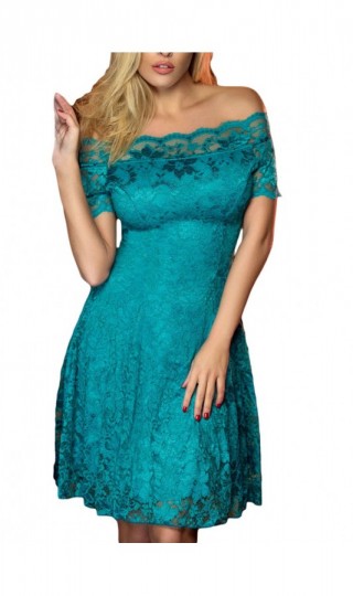 Rochie din dantela turquoise
