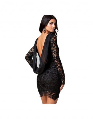 Rochie scurta din dantela neagra