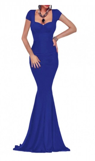 Rochie albastra tip sirena
