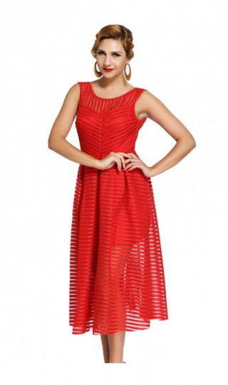Rochie midi rosie