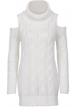 Pulover tricotat cu decupaje