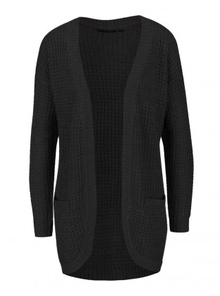 Cardigan lung negru ONLY tricotat