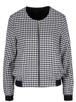 Jacheta bomber Dorothy Perkins alb cu negru