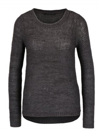 Pulover gri inchis tricotat ONLY Geena