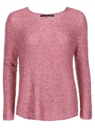 Pulover cu croiala lejera ONLY Geranium - roz