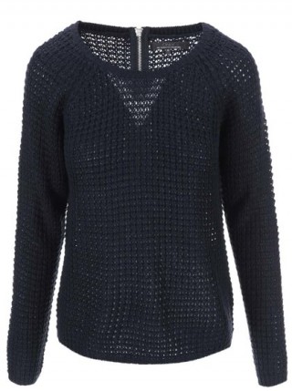 Pulover bleumarin cu fermoar la spate ONLY Emma