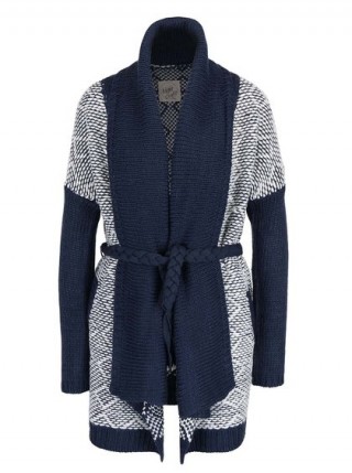 Cardigan lung albastru & crem Rip Curl Axo pentru femei